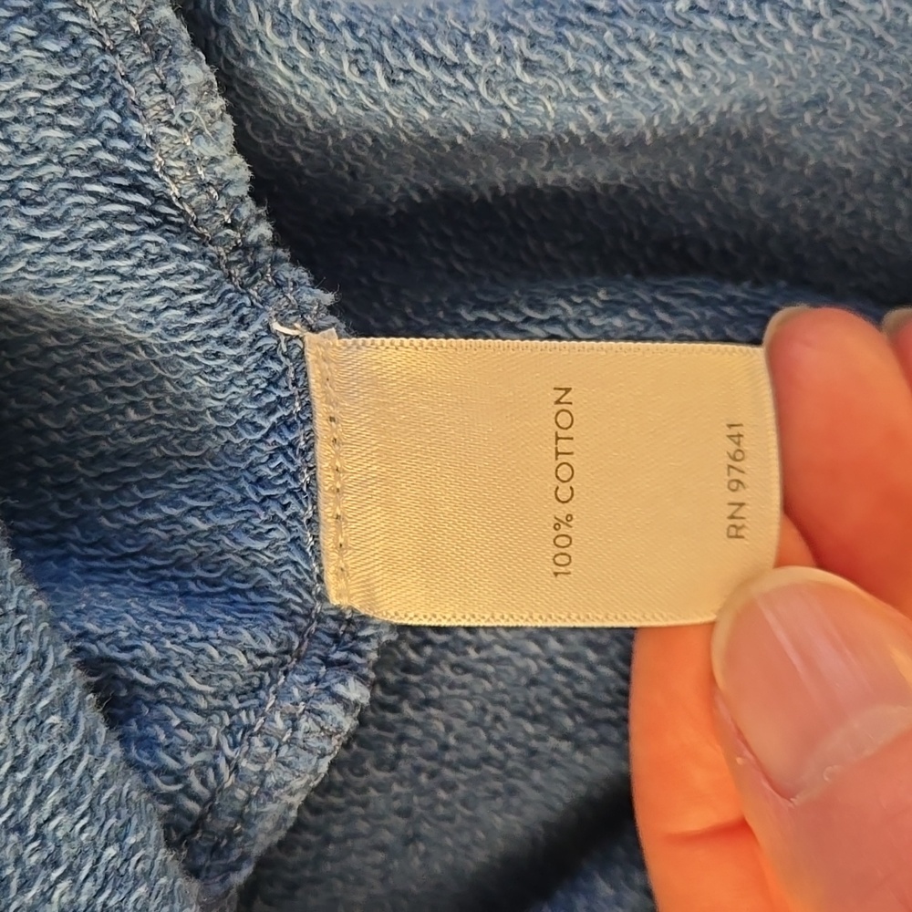 J.Jill Pure Jill Oversized Terry Cloth Pullover Shirt Light Blue Size XL - Picture 5 of 8